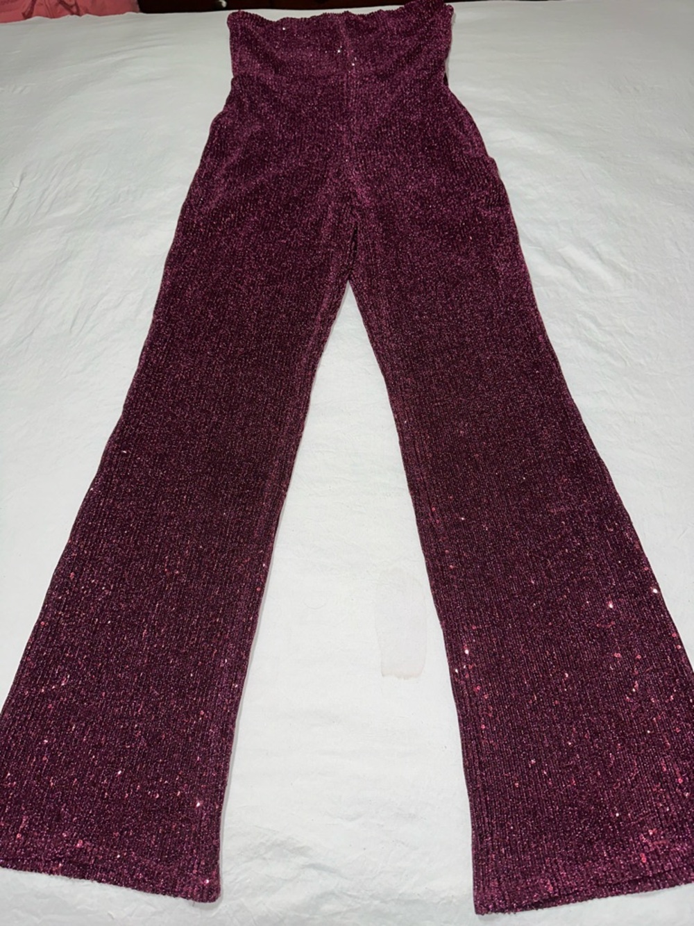 wild fable Sparkling Plum Sequin Jumpsuit